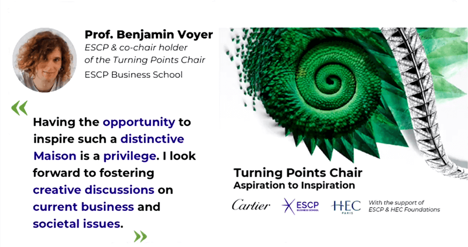 "Turning Points" Chair - Cartier, HEC Paris and ESCP - Ben Voyer