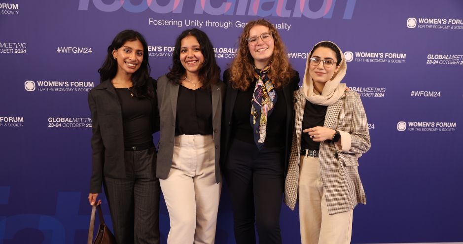 Four students from the Imagine Fellows program present at the Women's Forum