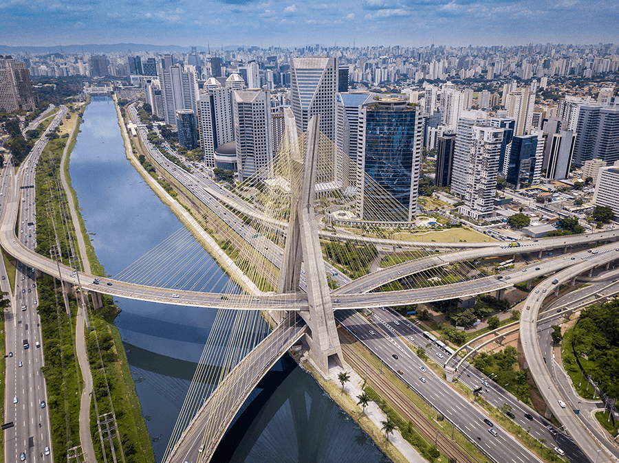 Stall Bridge in Sao Paulo (Ponte Estaiada em São Paulo) Par Flavio França