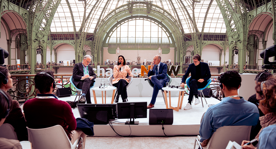 HEC Paris at ChangeNOW 2025, panel "Lessons from the Past: Shaping the Future of International Climate Action", April 25, 2025, with Professor François Gemenne, Brune Poirson, Paul Watkinson, Pascal Canfin