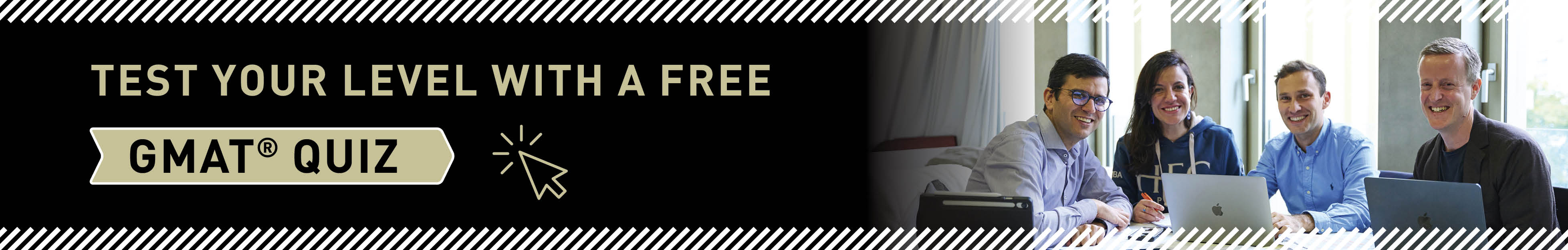 Banner for the EMBA GMAT Quizz