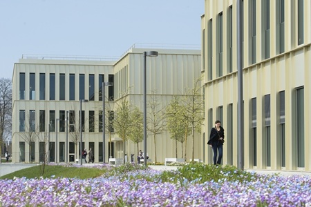 The exterior of the S building