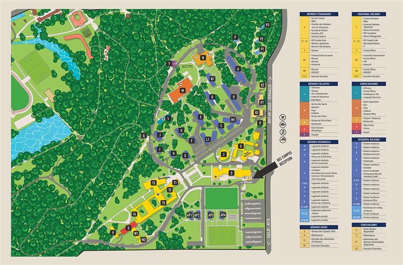 HEC Paris Campus - Main Entrance