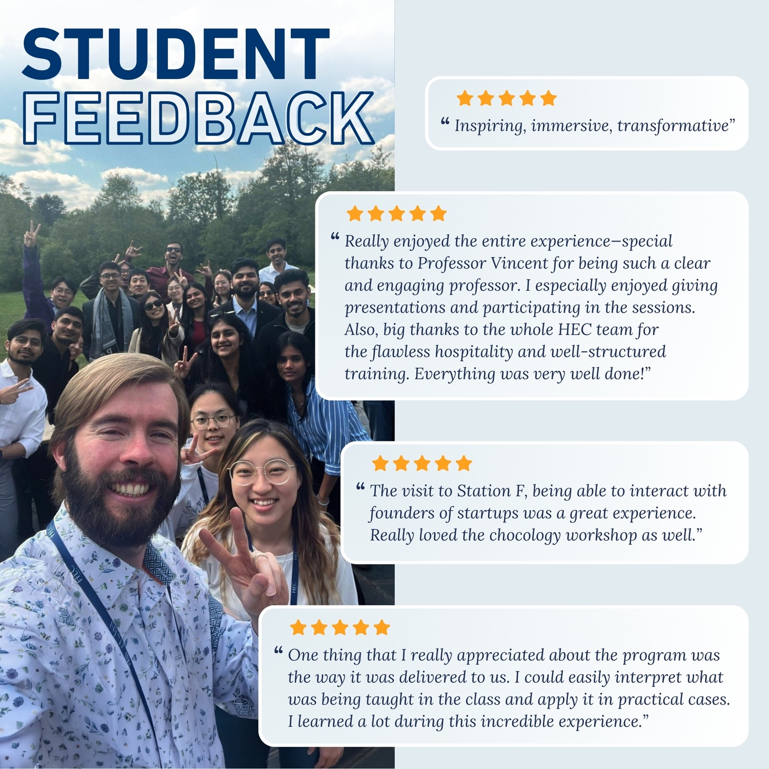 Student Feedback about HEC Academy Student Tours
