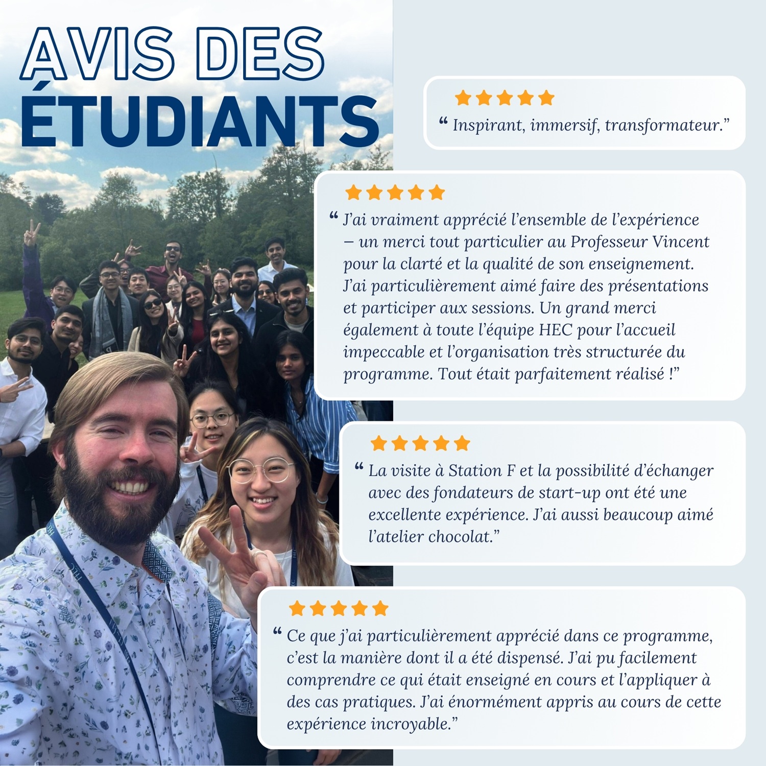 Student Feedback about HEC Academy Student Tours