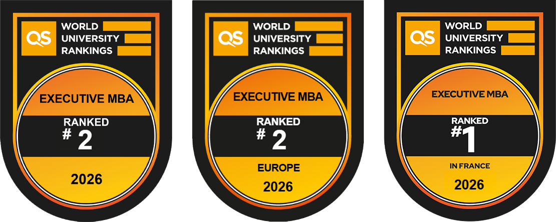 3 badges showing HEC executive mba ranking