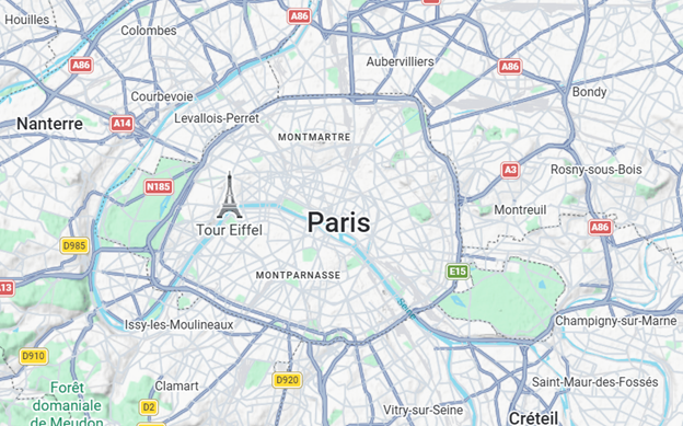 map of Paris
