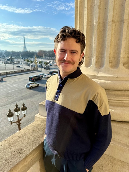 Mark Dillemuth, MBA participant, with Eiffel Tower in the background