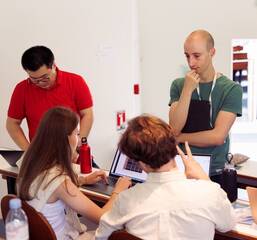 Students working in a group