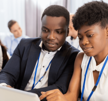 Etudiant africain suivant une formation