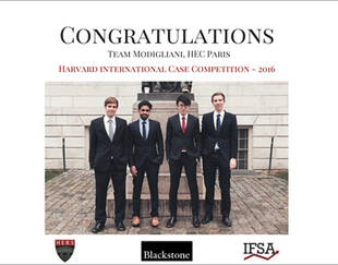 HEC Paris win 2016 Harvard International Finance Competition - Harvard Extension Business Society (HEBS)