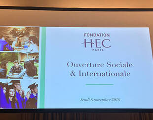Fondation HEC - Soirée 8 nov. 2018 - Ouverture sociale et internationale