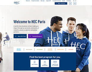 HEC Paris website homepage