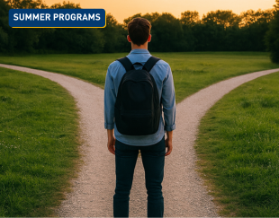 Student choosing their path