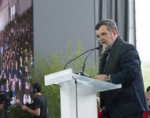 Pierre-Antoine Gailly, Préisdent de la CCI Paris lors de la cérémonie de remise des diplômes d'HEC en 2011