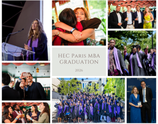 Collage of graduation photos in the MBA program in 2026