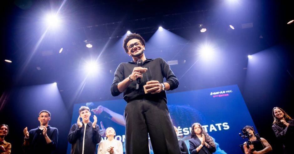 Marc-Aurèle Ravon, lauréat de la 7ème édition d'Eloquentia @HEC au Bataclan, le 1er octobre 2025 à Paris 